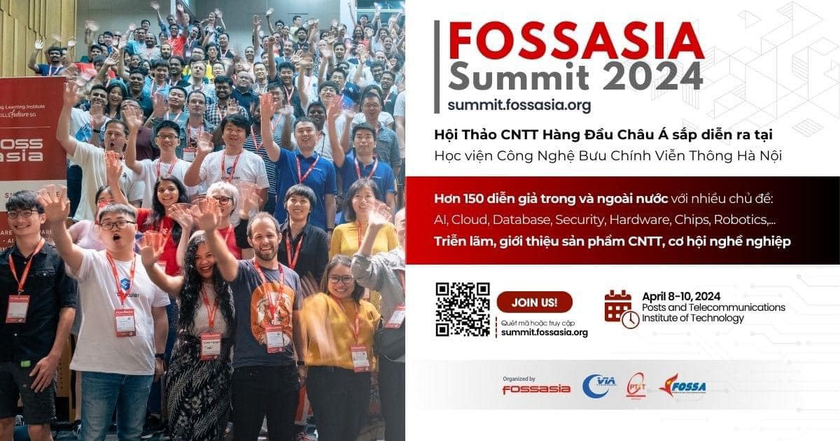Giao lưu với các diễn giả của Hội nghị thượng đỉnh CNTT và mã nguồn mở Châu Á 2024 (8h30 - HT300 HUMG)