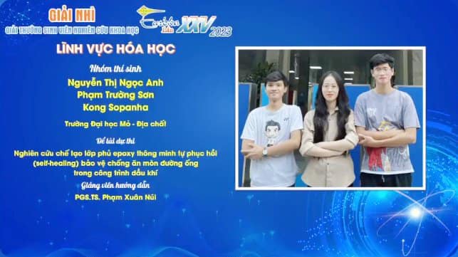 SINH VIÊN TRƯỜNG ĐẠI HỌC MỎ - ĐỊA CHẤT XUẤT SẮC ĐẠT GIẢI NHÌ TẠI VÒNG CHUNG KẾT GIẢI THƯỞNG SINH VIÊN NGHIÊN CỨU KHOA HỌC EUREKA LẦN THỨ XXV NĂM 2023